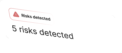 Risks detected